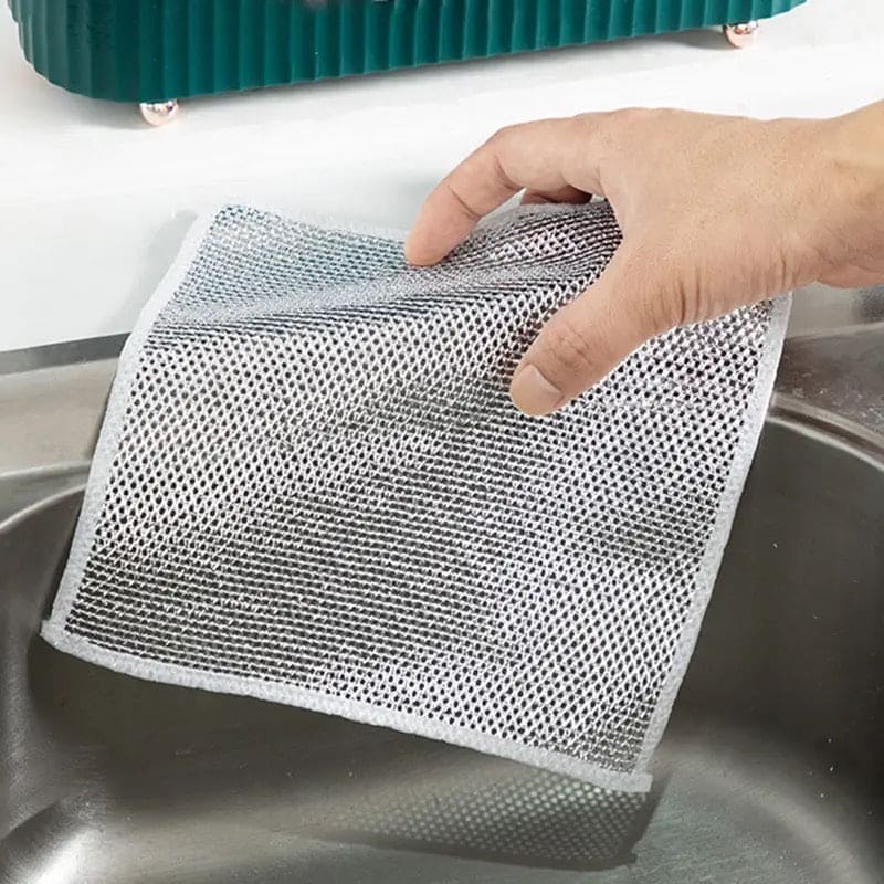 Steel Wire Dish Washing Cloth - Non Scratch & Durable - Kitchen Use Regular