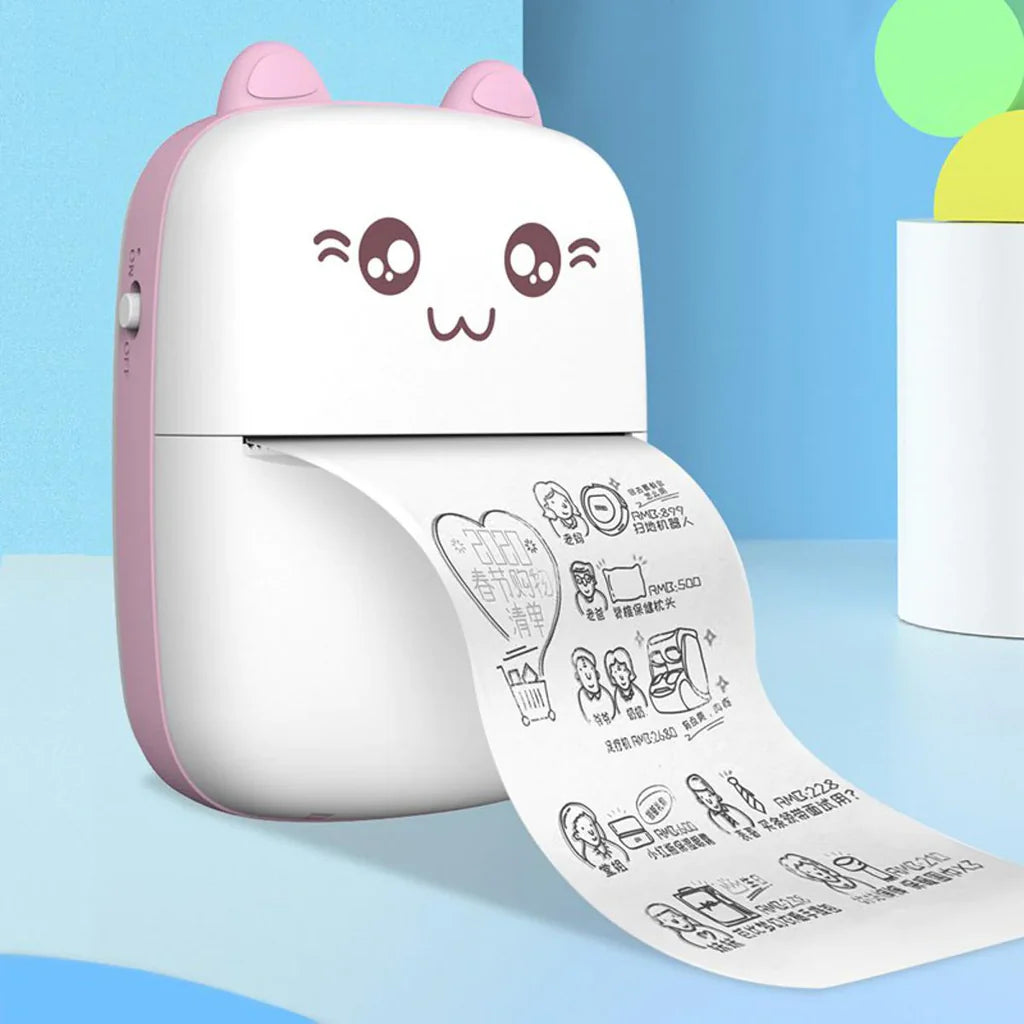 Portable Mini Pocket Printer Thermal Printer with Thermal Printing Paper