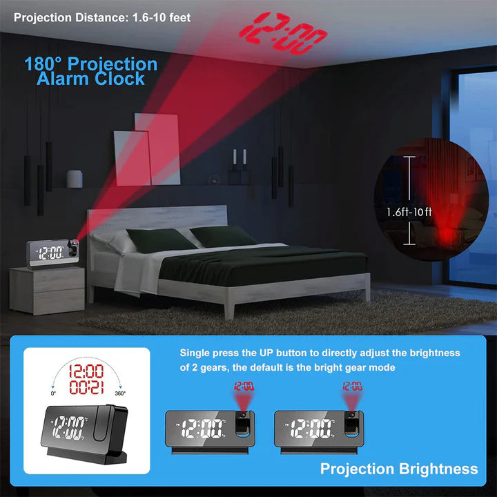 LED Digital Projection Alarm Clock Electronic Alarm Clock ⏰