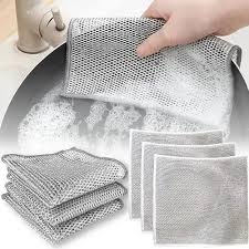 Steel Wire Dish Washing Cloth - Non Scratch & Durable - Kitchen Use Regular