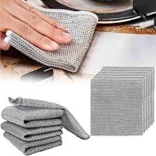 Steel Wire Dish Washing Cloth - Non Scratch & Durable - Kitchen Use Regular