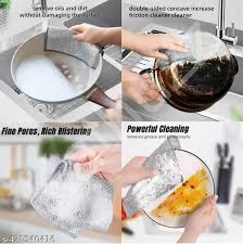 Steel Wire Dish Washing Cloth - Non Scratch & Durable - Kitchen Use Regular